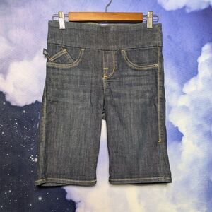 Rock & Republic Dark Wash Denim Bermuda Shorts Size 2 Stretch Waistband